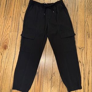 Banana Republic BR SPORT Cargo Jogger, BLACK SIZE Small‎ #796181 NWT Pockets